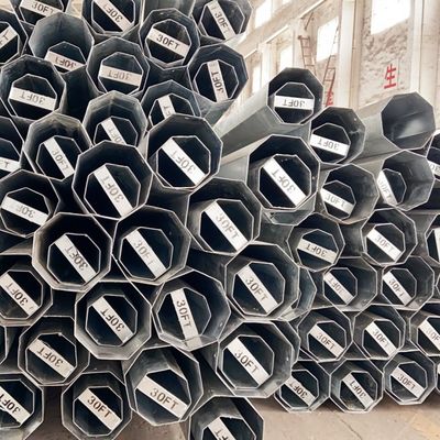 Q345 500KGF Galvanized Octagonal Pole Philippines 15kv Galvanized Pipe Post