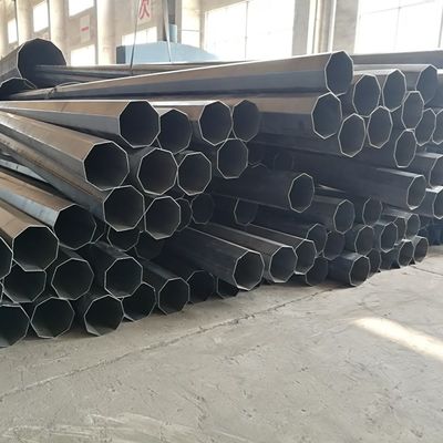 Dominican Power Transmission Line Galvanized Polygonal Steel Pole