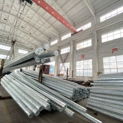 Electrical Transmission Distribution Steel Utility Pole 25FT To 45FT