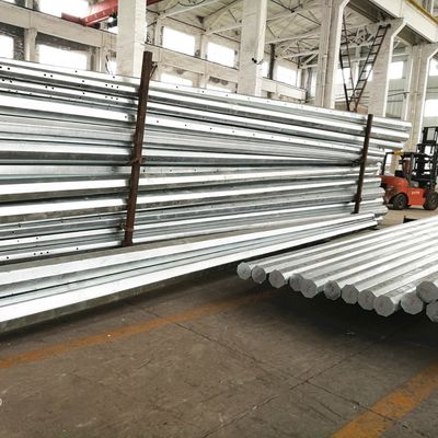 35FT 40FT Smart Electrical Distribution Steel Pole Galvanised Steel Posts 350KGF