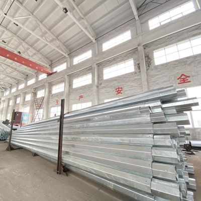 35FT 500KGF Metal Utility Pole 10670mm Electric Transmission Steel Pole