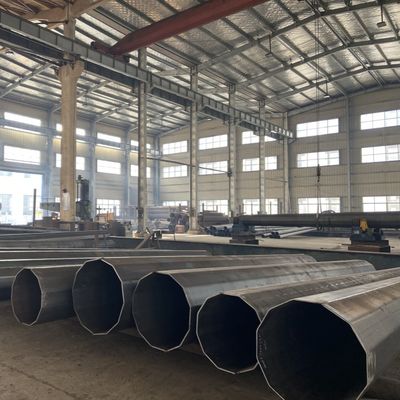 75FT Polygonal Steel Transmission Pole 69KV Philippines Galvanized Industrial Steel Poles