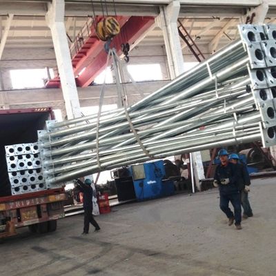 7.6M 3mm قطب إضاءة الفولاذ ذراع واحدة قطب إضاءة معدني معدني