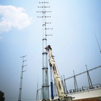 110KV Polygonal Pole Single Circuit Dodecagonal Transmission Steel Poles
