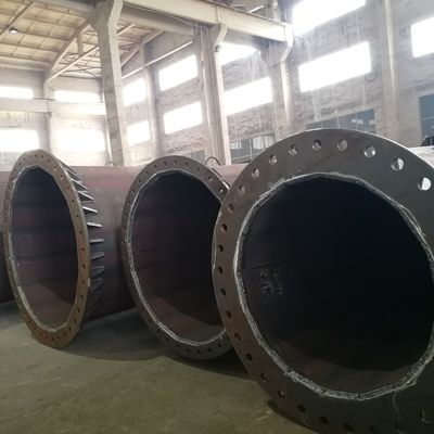 10kv 35kv 110kv Polygonal Pole Hot Dip Galvanized Steel Suspension Pole Tensile Pole