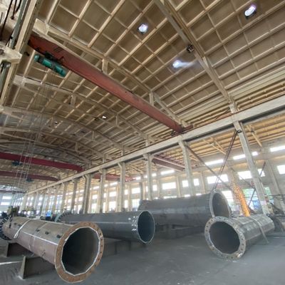 35KV Double Circuit Polygonal Pole Q420 Galvanizing Steel Transmission Pole