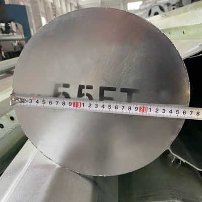 55FT 69KV Galvanizli Çelik İletişim direği Elektrik Uygulama direği 8.0mm