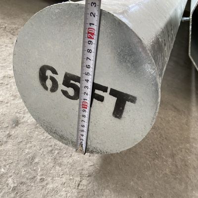 65FT 20M ASTM GR65  Electric Hot Dip Galvanized Power Transmission Steel Pole
