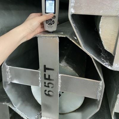 65FT 20M ASTM GR65  Electric Hot Dip Galvanized Power Transmission Steel Pole