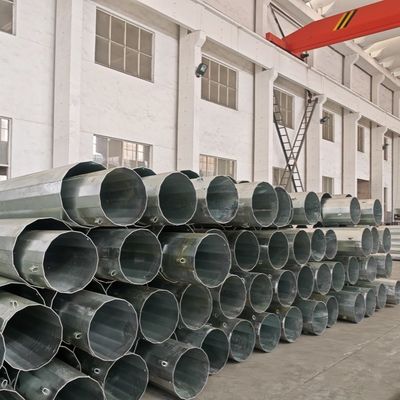 85FT Gr65 Power And Data Distribution Poles Transmission Metal Power Pole