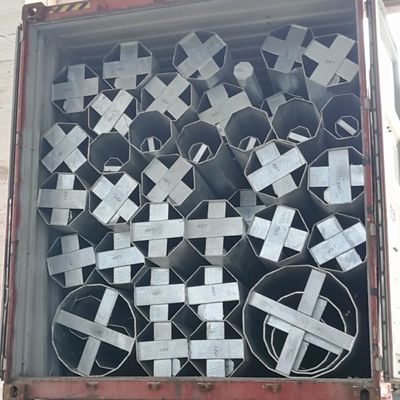 110FT 4 Segments Transmission Steel Pole Polygonal 10mm Composite Power Poles