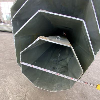 120FT 6mm Octagonal Pole Hot Dip Galvanized Electric Transmission Steel Utility Poles
