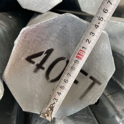 15kv Power 2.75mm Distribution Steel Pole Octagon Shape 40FT Galvanized Pole