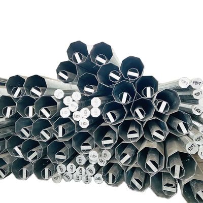 40FT Metal Uygulama direği Sink kaplı Galvanize 2.75mm Seksengen Çelik direği