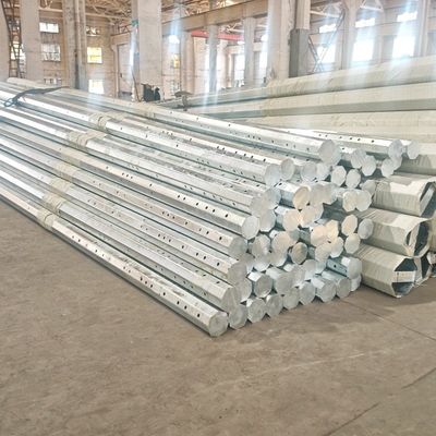 35FT Q355B 500KGF قطب فولاذي توزيع غزل حار غزل أنبوب معدني غلياني