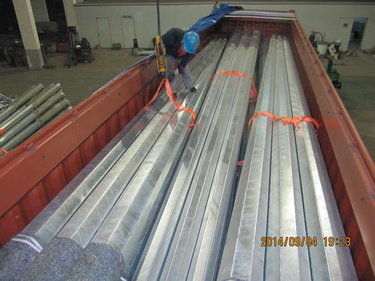 Özelleştirilebilir Galvanizli Elektrik direği Sıcak Dip Galvanizasyon Çelik Elektrik direği