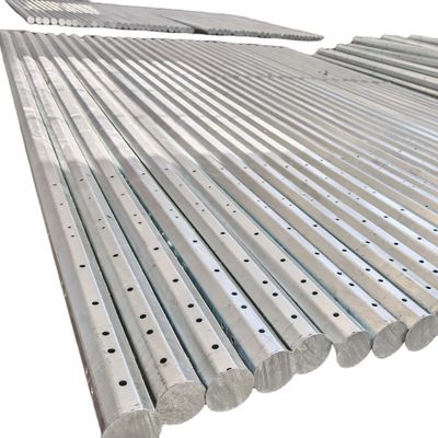 9M 3mm Thick 345Mpa 5kN Steel Utility Pole Octagonal HDG Galvanized