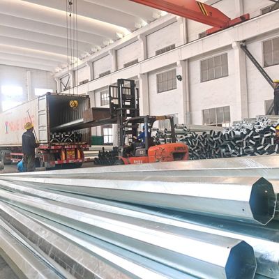 نیو استاندار 30FT 35FT استیل پست هشت قلو گالوانیزه قطب فلزی مفید