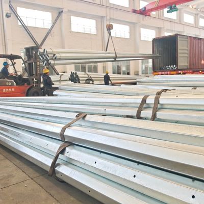 نیو استاندار 30FT 35FT استیل پست هشت قلو گالوانیزه قطب فلزی مفید