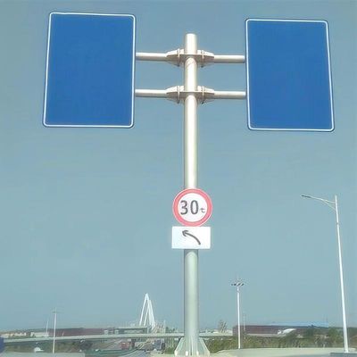 High-Strength Anti-Corrosion Coated Traffic Steel Pole for Road Sign & Light Installation