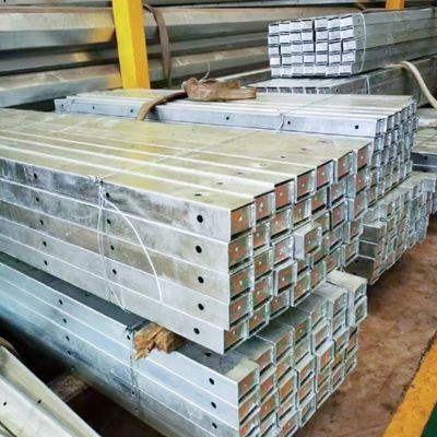 8FT 10FT 12FT 3mm Q235 Hot Dip Galvanized Rectangular Tube Steel Crossarm