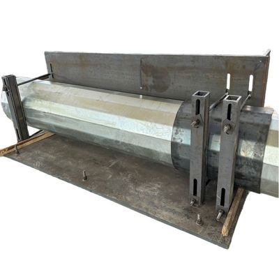Q460 Gr65 100FT 3 Segments Polygonal Hot Dip Galvanized Burial Transmission Steel Pole
