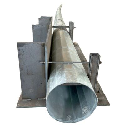 Q460 Gr65 100FT 3 Segments Polygonal Hot Dip Galvanized Burial Transmission Steel Pole