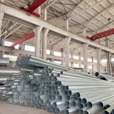 10.5M 7M Q345 Material Octagonal Hot Dip Galvanized Power Distribution Steel Poles