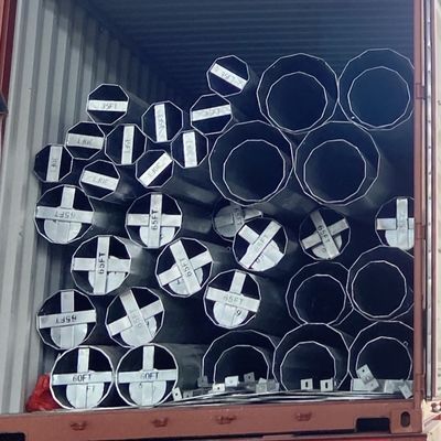 50FT-100FT Polygonal Electric Utility Poles Transmission Line Hot Rolled Coil Steel Power Pole