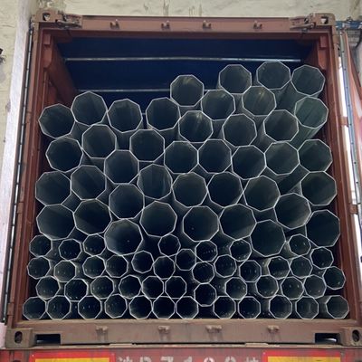 Hongxin Octagonal Hot Roll Steel 345Mpa Galvanized 9M Steel Electric Pole