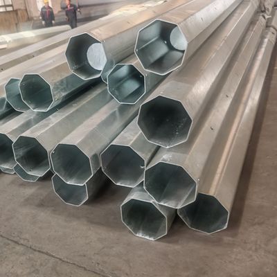 Octagonal 30FT Steel Galvanized Pole with Nea Standard for 15KV Power Distribution