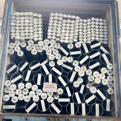 Poste de acero Hongxin con cruceta rectangular galvanizada en caliente de 8 pies y 10 pies