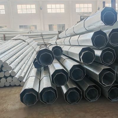Hongxin Hot Galvanizing Overhead Line Slip Joint Burial Type 35FT Steel Poles