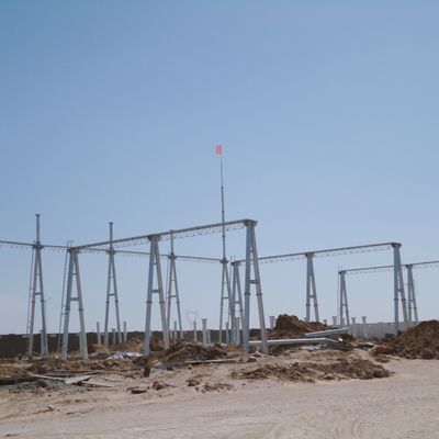 500KV Galvanized Steel Tubular Tower Pole For Substation Transmission Line