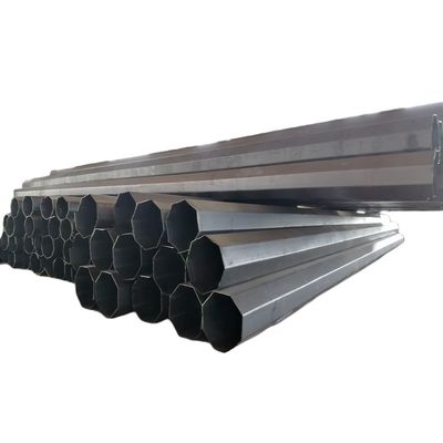 Hongxin 40FT Octagonal Distribution Steel Pole Hot Dip Galvanized with Climbing Rungs