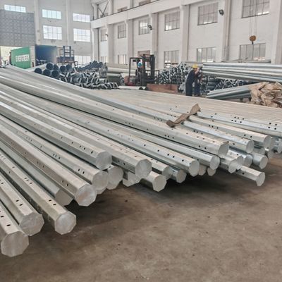 Hongxin Philipines Nea Standard Distribution Steel Poles 35FT Q345 Octagonal Galvanized Steel Post