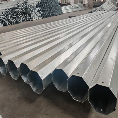 Hongxin Hot Dip Galvanized Philipines Nea Standard Octagonal Distribution Steel Pole 25FT 30FT 35FT 40FT 45FT