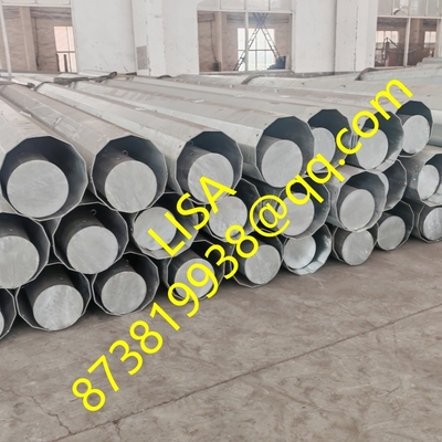 Dodecagonal Transmission Steel Poles 50FT-100FT Hot Dip Galvanized Powe Poles