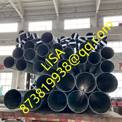 Hongxin Hot Dip Galvanized Polygonal Direct Embedded Tapered 90FT Transmission and Sub-transmission Steel Poles