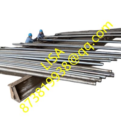 30FT Round Tapered Q235B Hot-dip Galvanized Solar Lighting Steel Poles with HDG Anchor Bolts