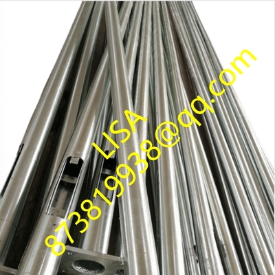 10M Round Tapered Galvanized and Powder Coated Steel Lighting Poles with Curved End Single Arm