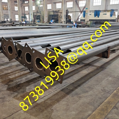 Q235 12M Hot Dip Galvanized Round Tapered Steel Lighting Poles