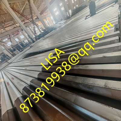 Philippines 25FT-45FT Octagonal Steel Pole with Hot Dip Galvanized & Bitumen Painted Surface
