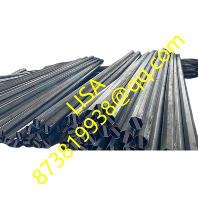 25FT Octagonal Direct Buried Galvanized Steel Pole 300KGF Metal Utility Pole with Black Tar Bitumen Painting Anti-corrosion Protection