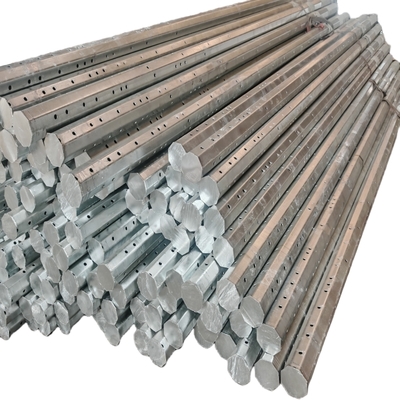 Octagonal Hot-Dip Galvanized Philippines Nea Standard Steel Pole 25FT 30FT 35FT 40FT 45FT