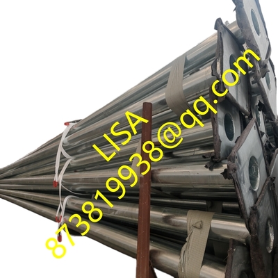 Israel Q235B 9M Hot-dip Galvanized Round Tapered Street Lighting Steel Poles with Single/Double Arms