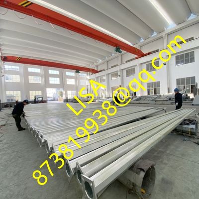 Q235B 30FT Octagonal Tapered Hot Dip Galvanized Steel Lighting Pole with Single/Double Arms