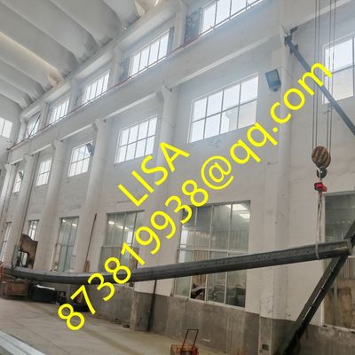 Hongxin 70FT Hot Dip Galvanized Direct Buried Transmission Steel Pole with Black Tar Anti-Corrosion Painting and Sack Wrap