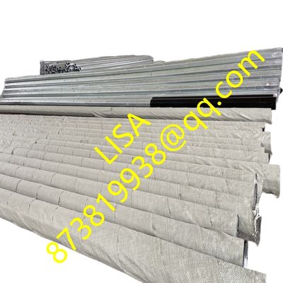 25FT Sack Wrapped Bitumen Painted Steel Poles with 350KGF Load and 86 Microns Average Galvanization Coating Thickness 