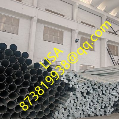 Philippines Nea Standard 25FT-45FT 15KV Octagonal Hot Dip Galvanized Electric Power Distribution Steel Poles